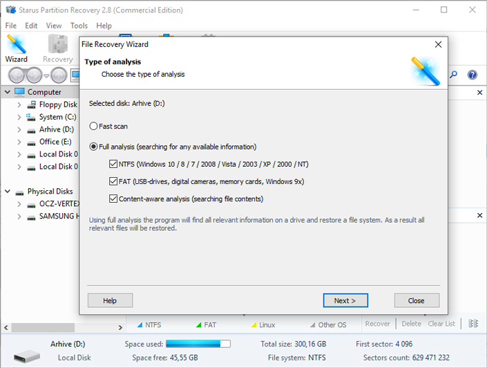 Starus NTFS / FAT Recovery 4.8 free instal