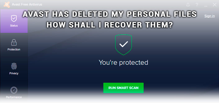 Avast deleted my files. Can I recover them?